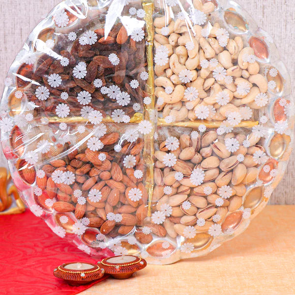 Healthful Diwali Wishes with Nuts and Dry Fruits Gift Hamper
