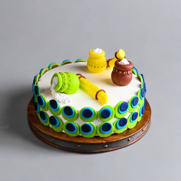 Mystical Melody Janmashtami Fondant Cake (2 Pound)