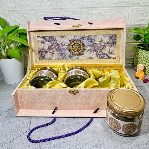Premium Assorted Nuts in 3 Glass Jars