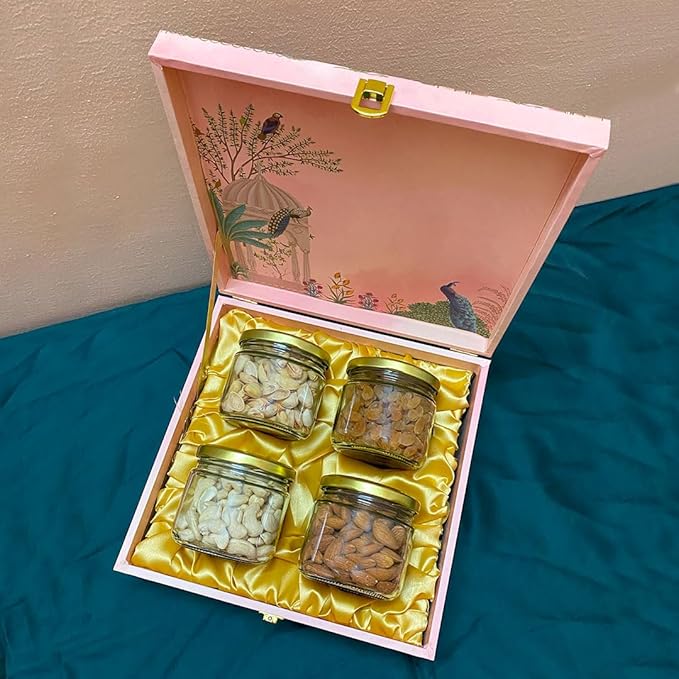 Premium Assorted Nuts in 4 Glass Jars