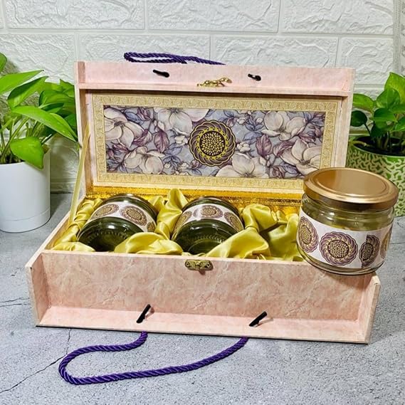 Premium Assorted Nuts in 3 Glass Jars