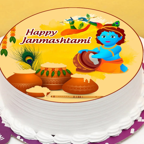 Janmashtami Poster Cake (1 Pound)