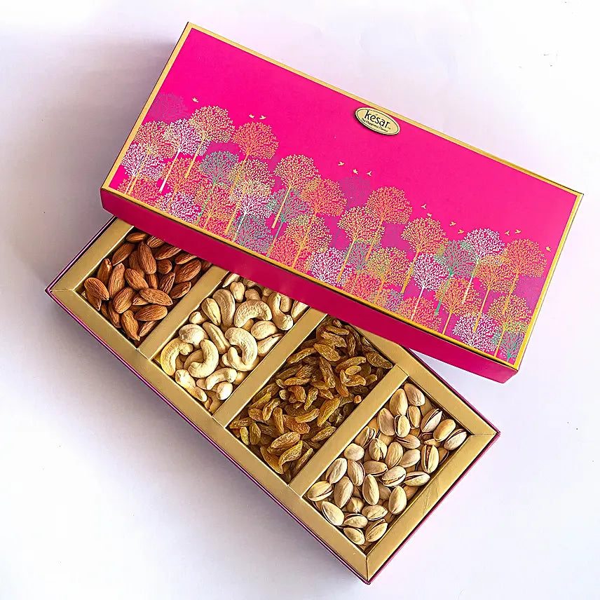 Bird Illustrated Dry Fruits Box By Kesar