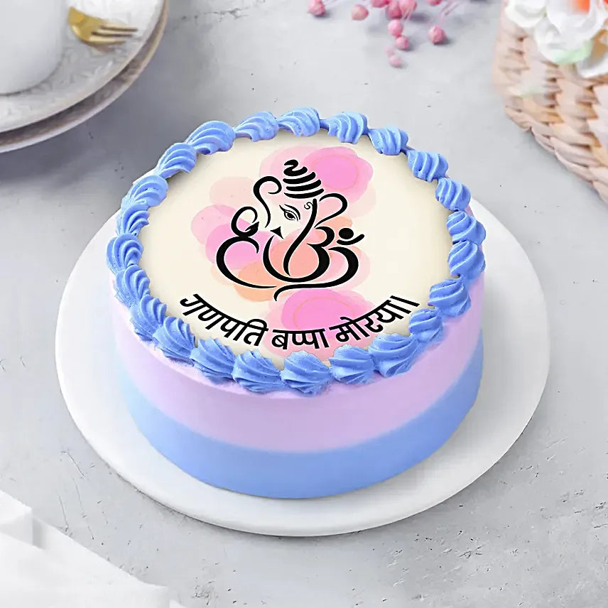 Festive Choco Ganesh Chaturthi Photo Cake