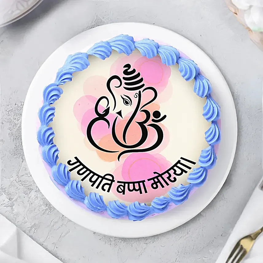 Festive Choco Ganesh Chaturthi Photo Cake