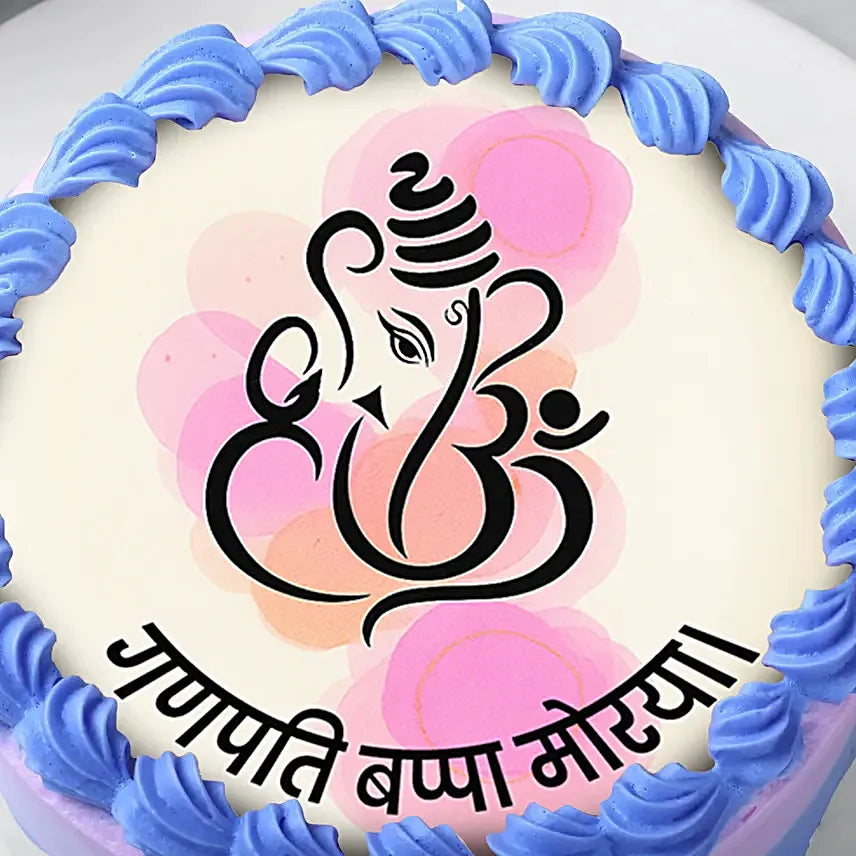 Festive Choco Ganesh Chaturthi Photo Cake
