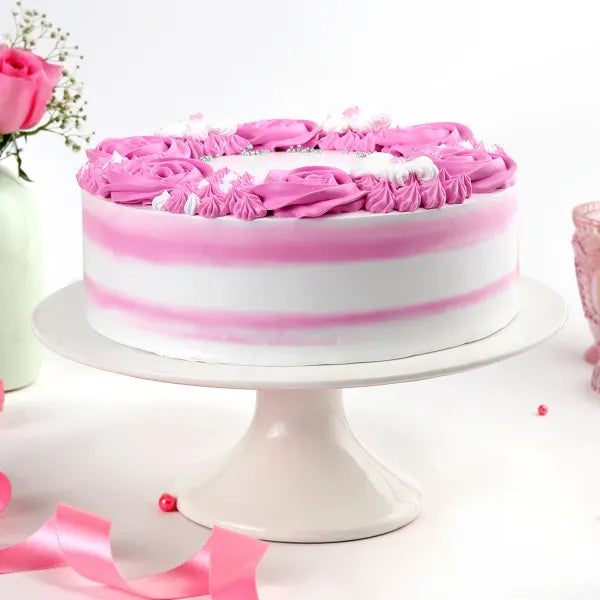 Pink Rosette Cake