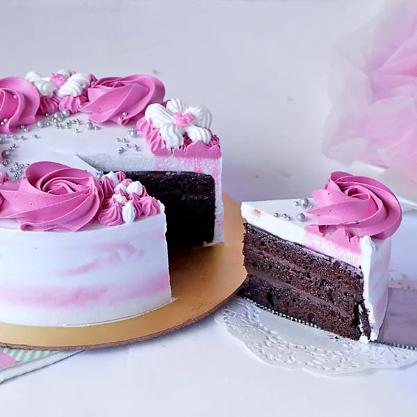 Pink Rosette Cake