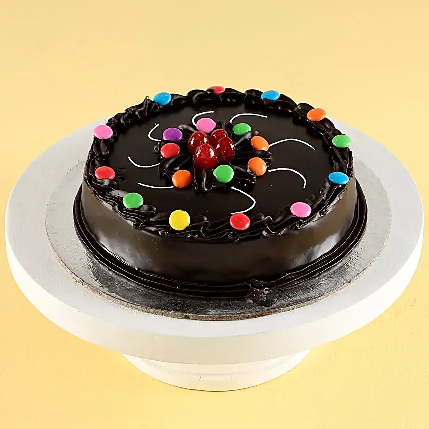Swirl Of Gems Truffle Cake