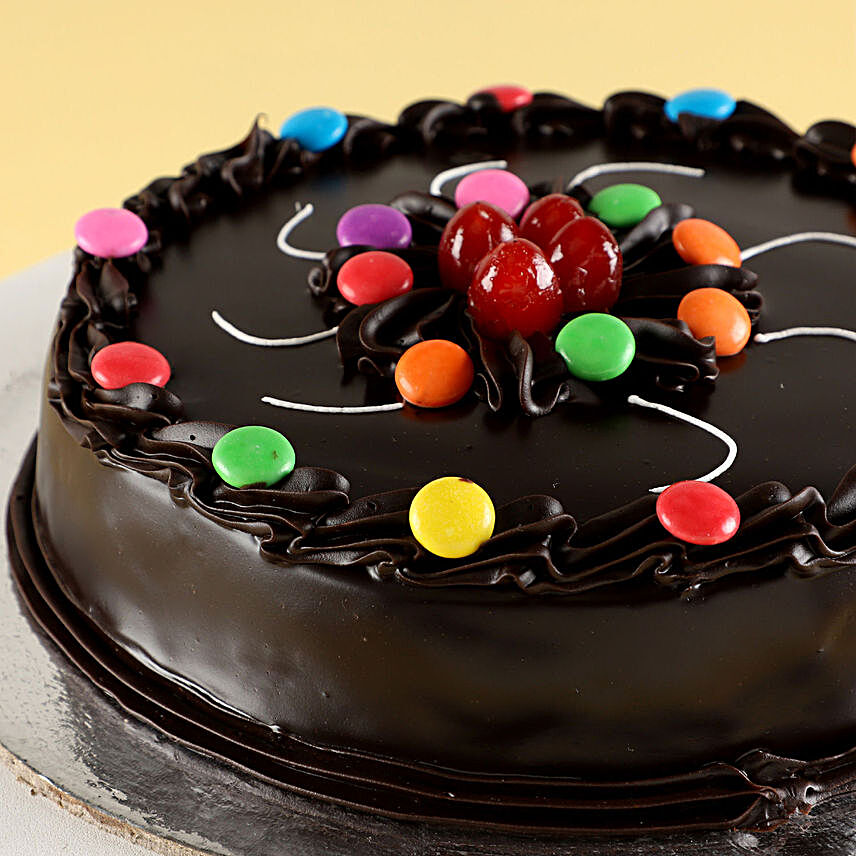Swirl Of Gems Truffle Cake
