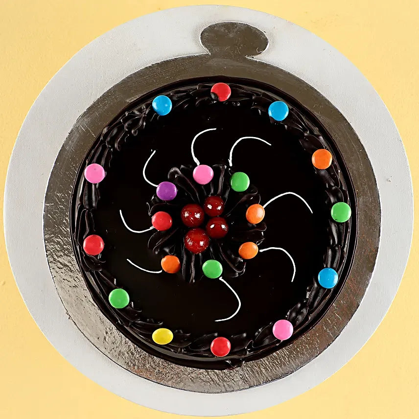 Swirl Of Gems Truffle Cake