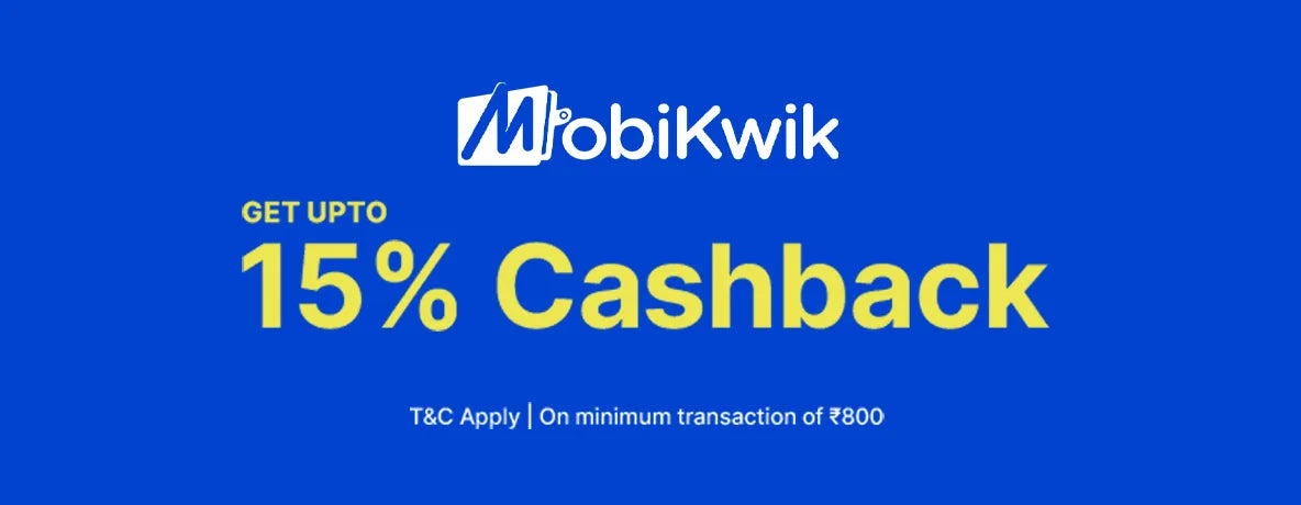 Mobikwik 15% Cashback Offer