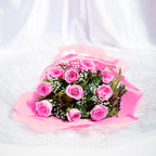10 Pink Roses Bouquet