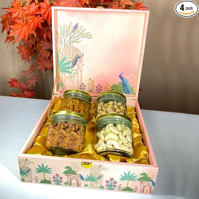 Premium Assorted Nuts in 4 Glass Jars