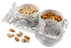 Nuts & Dry Fruit Containers with Serving Tray (2 Pieces Set)
