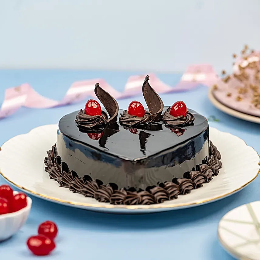 Chocolate Truffle Heart Cake