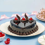 Chocolate Truffle Heart Cake
