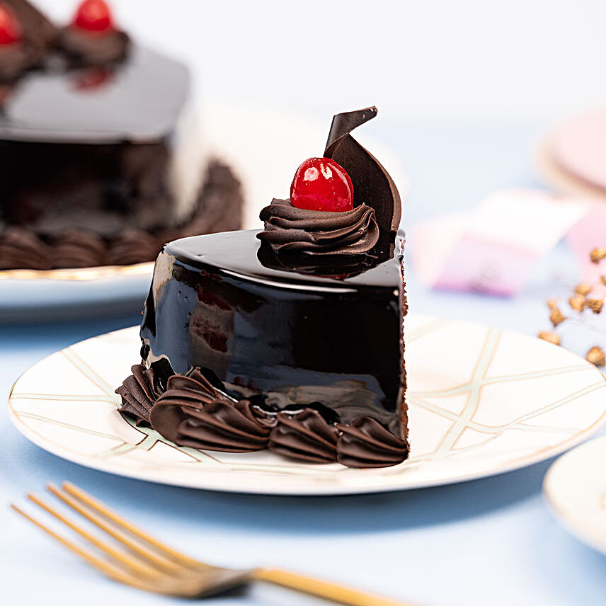 Chocolate Truffle Heart Cake