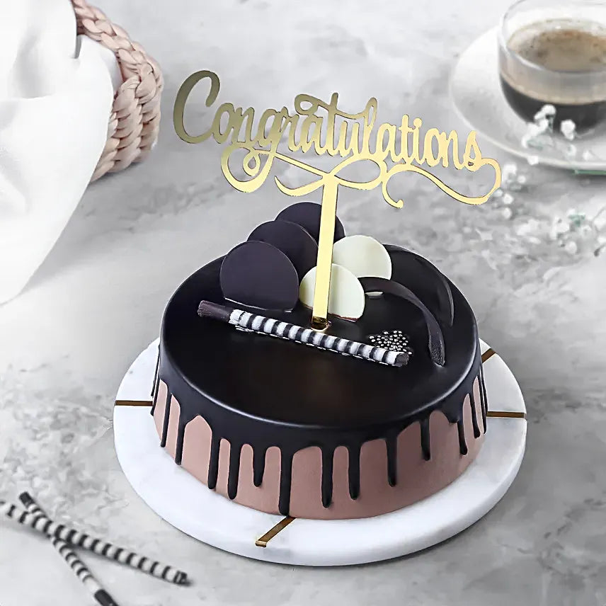 Congratulations Chocolate Cake