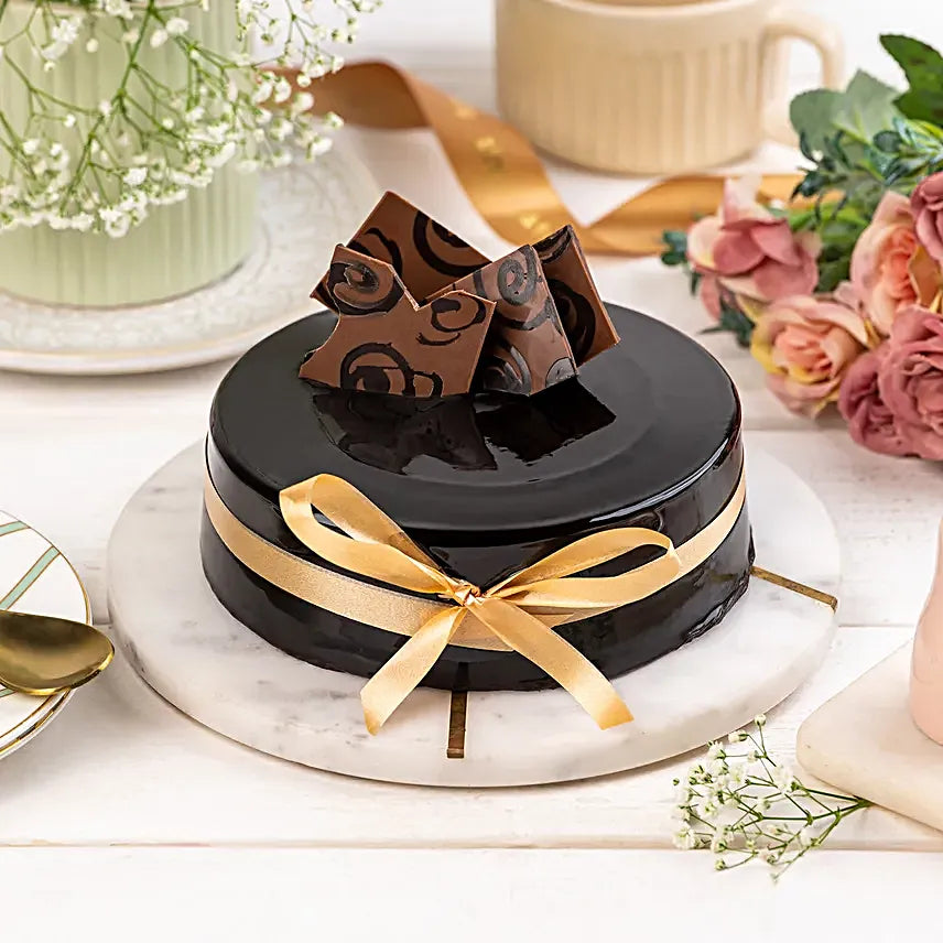Decorated Chocolate Truffle Cake