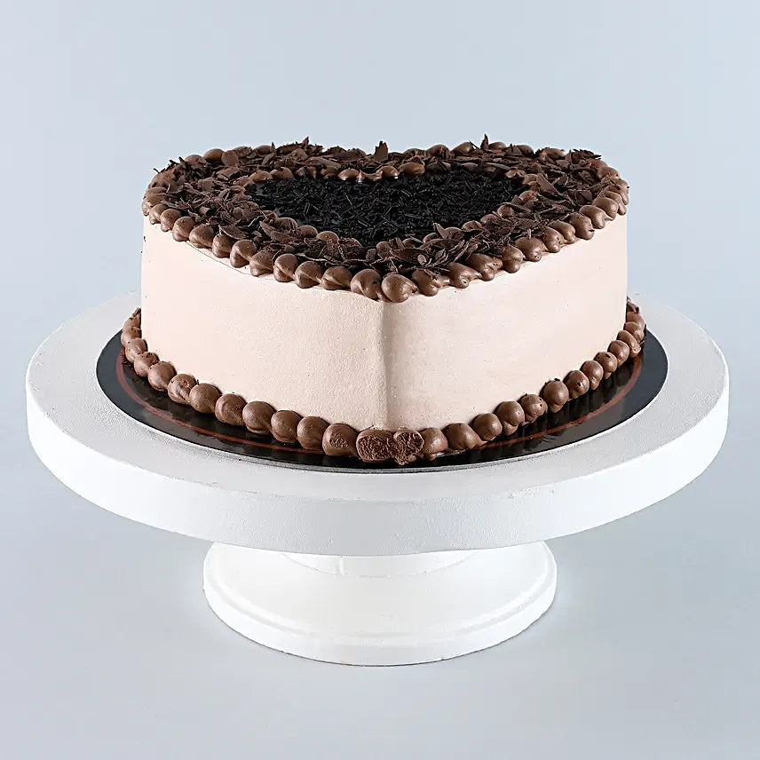Delicious Heart Shaped Chocolate Cake