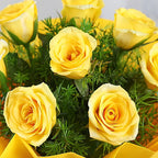 Enticing 8 Yellow Roses Bouquet