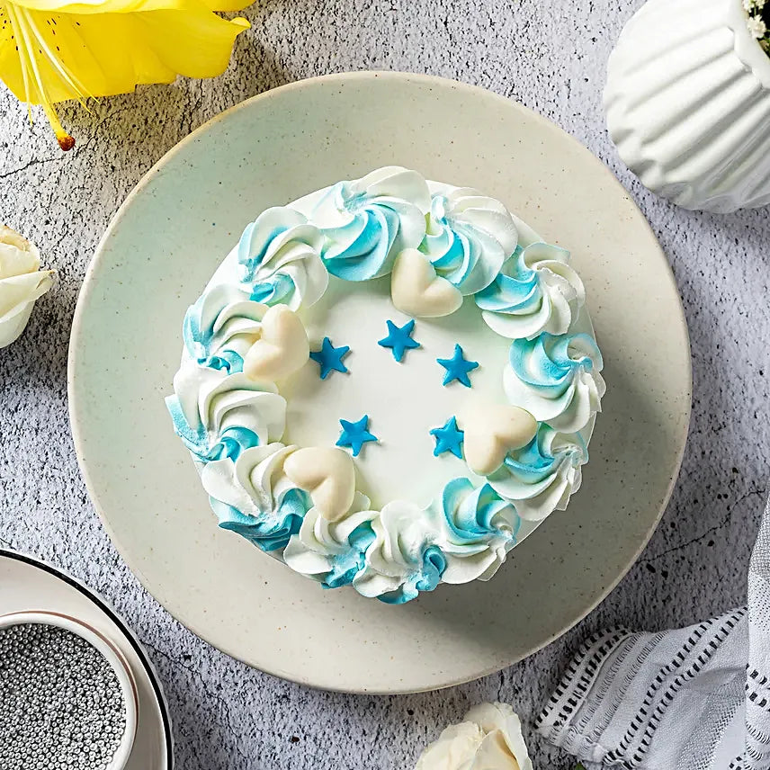 Floral Vanilla Cream Cake