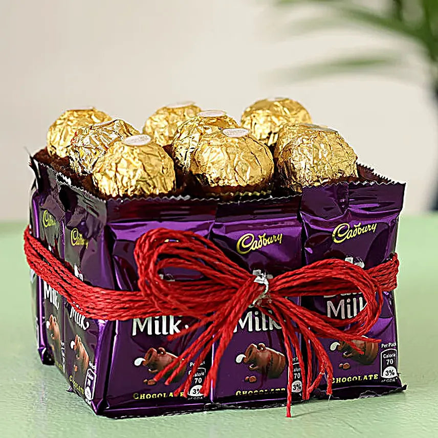 Glistening Ferrero Rocher Dairy Milk Vase