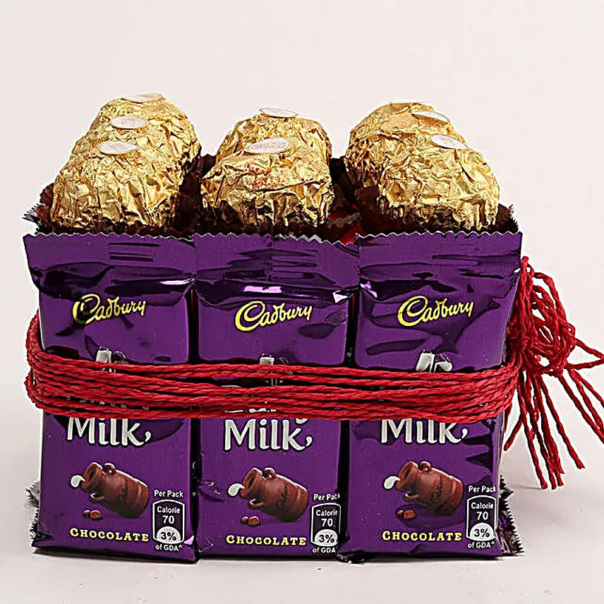 Glistening Ferrero Rocher Dairy Milk Vase