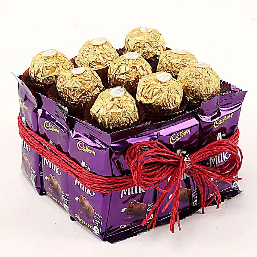 Glistening Ferrero Rocher Dairy Milk Vase