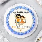 Rakhi Photo Cream Cake Combo for Bhai (1 Kg)