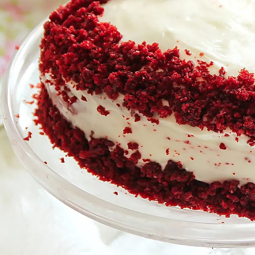 Red Velvet Heart Cream Cake