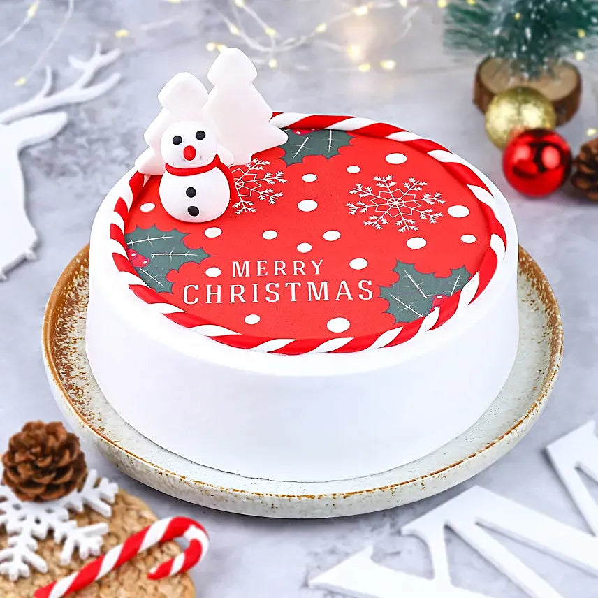Snowy Christmas Chocolate Cake
