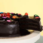 Swirl Of Gems Truffle Cake