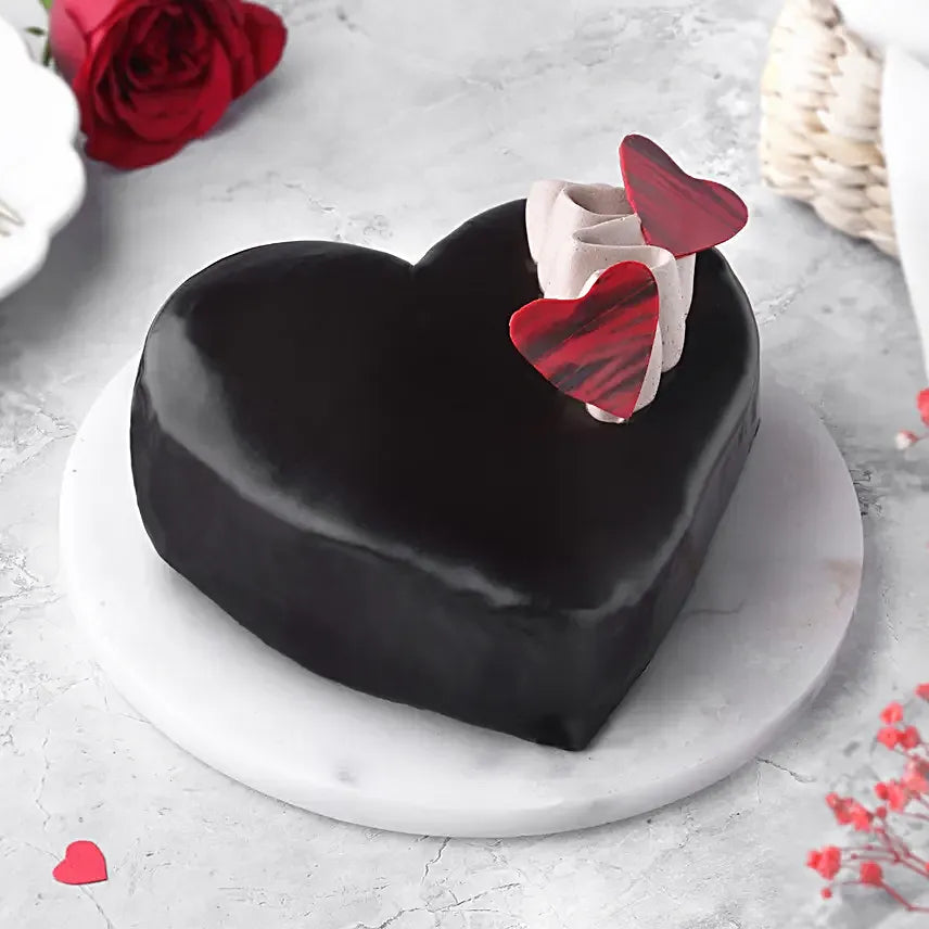 Truffle Heart Shaped Cake