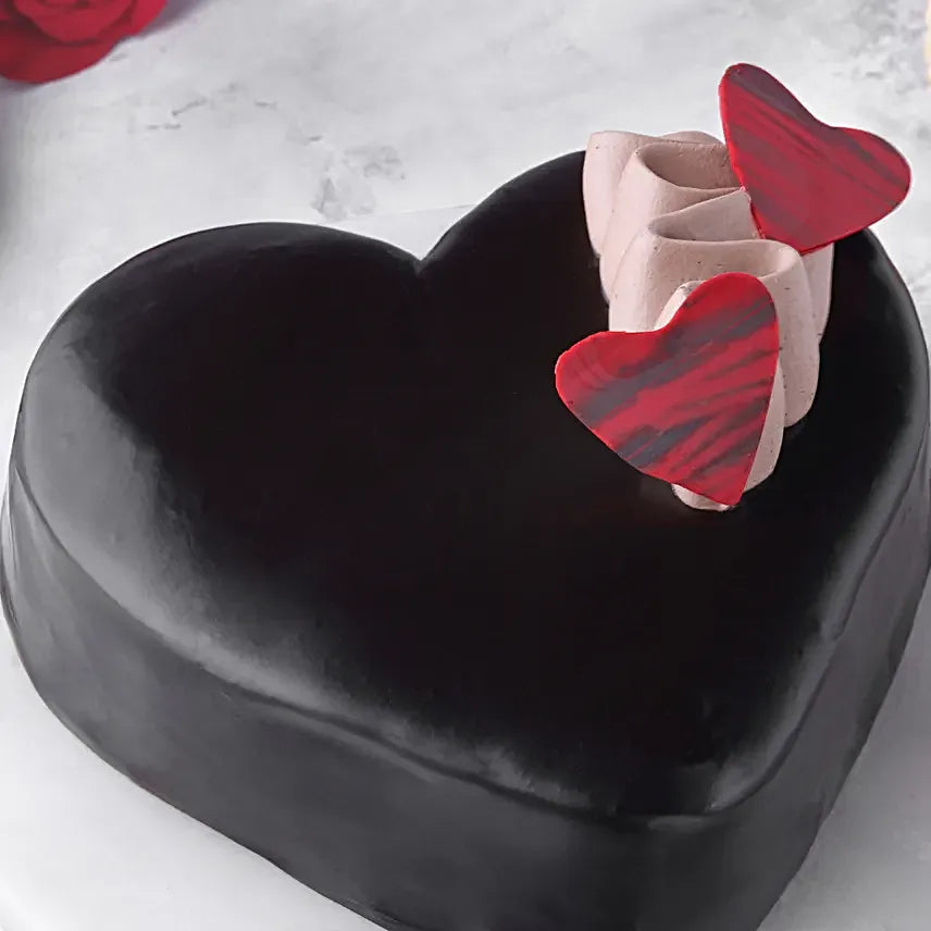 Truffle Heart Shaped Cake