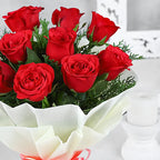 Velvety Red Roses Bouquet
